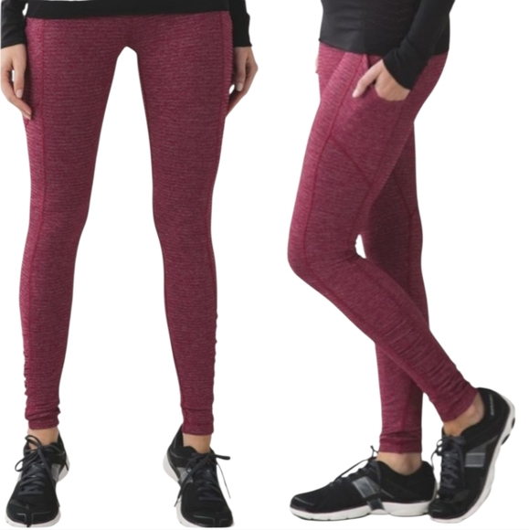 Lululemon Speed Tight IV Rulu Berry Rumble Pink Purple Leggings Size 4 - Picture 1 of 16